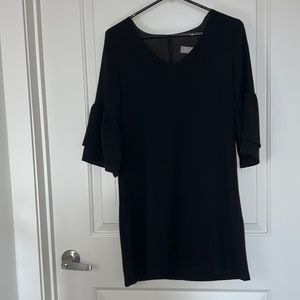 Black Bell-Sleeve Dress
